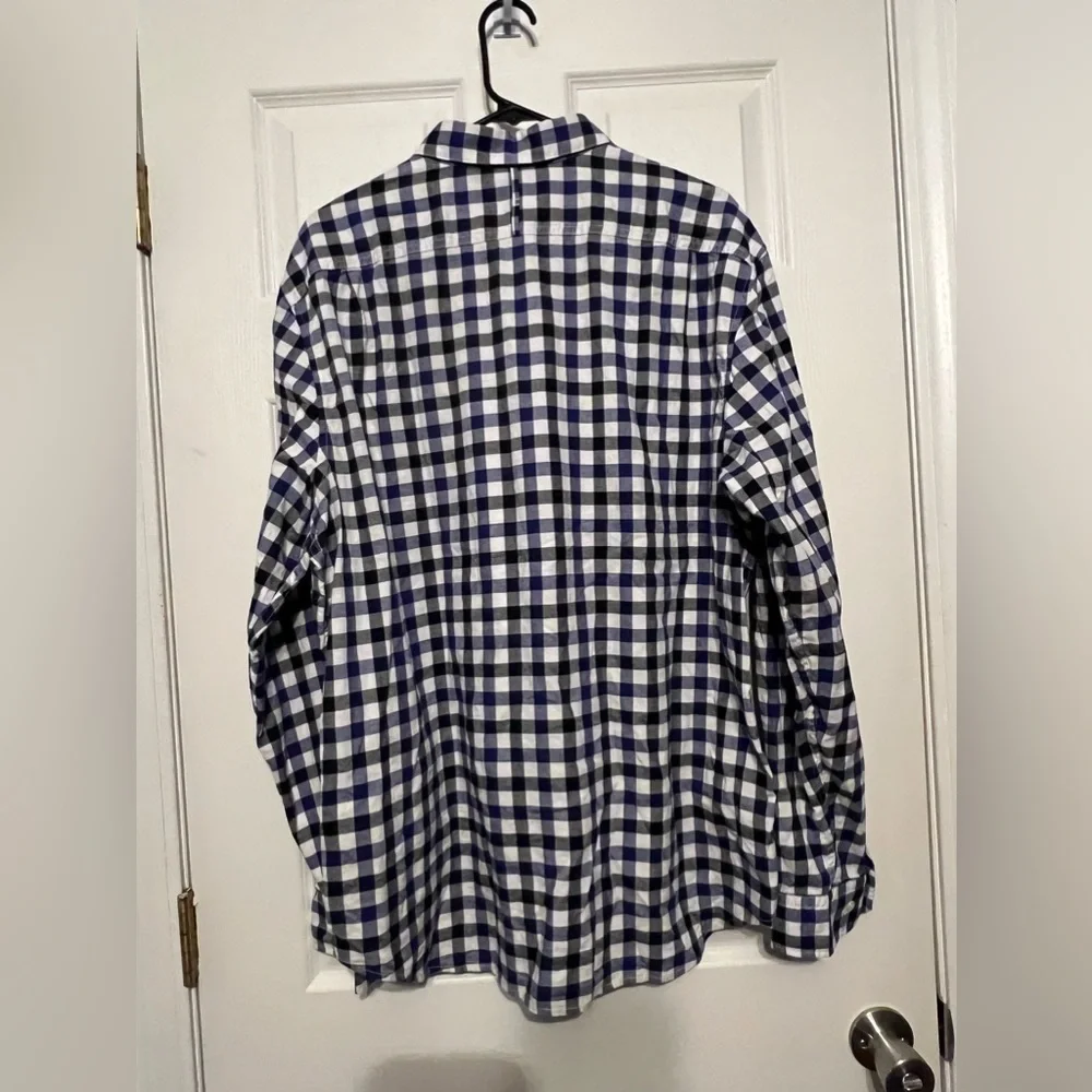 Banana Republic Men’s XL Flannel Camden Fit Button Up Shirt Plaid Blue X Large